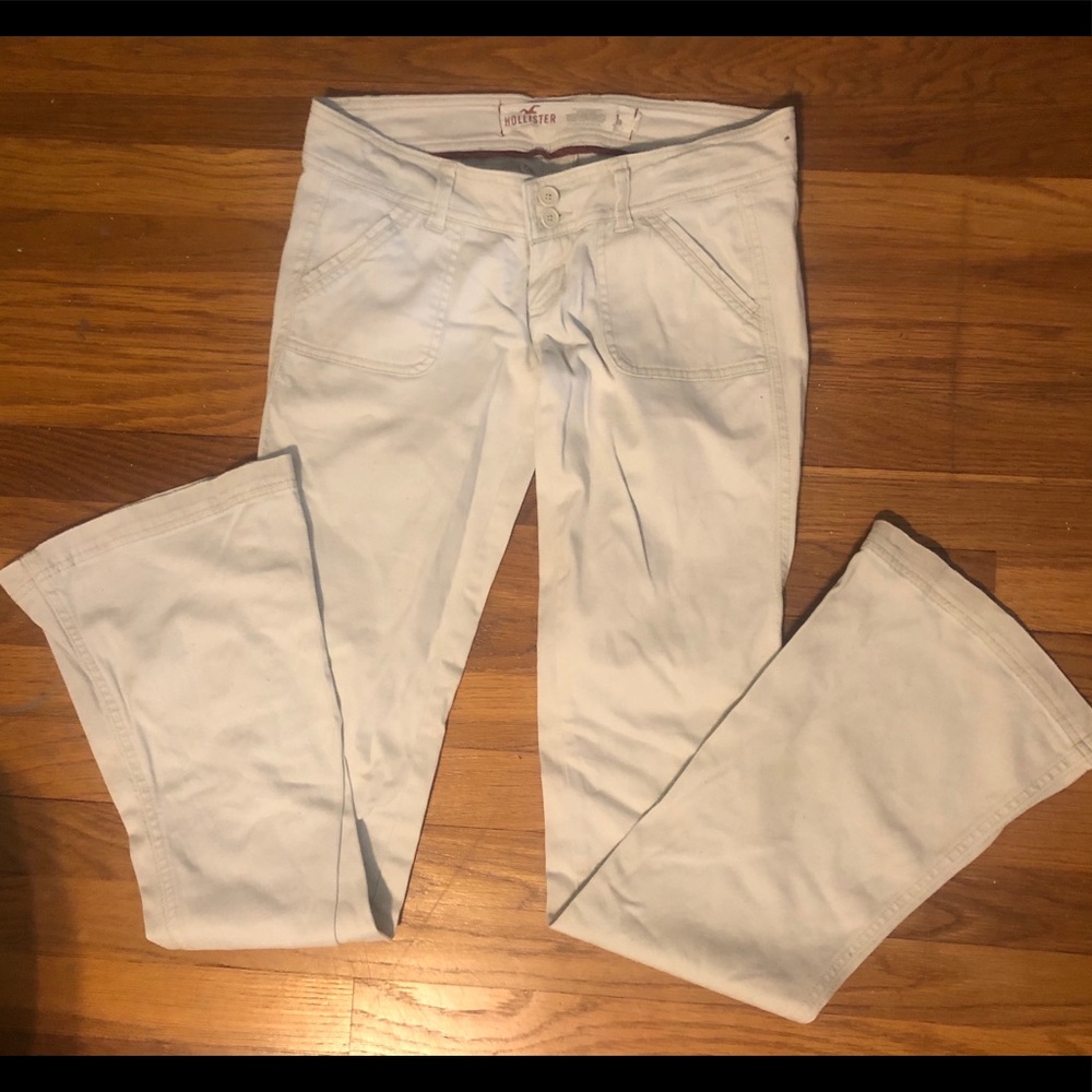 Hollister light tan flare pants